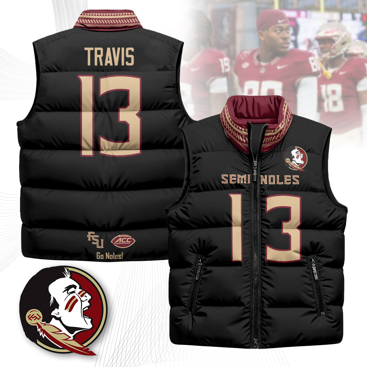 Florida State Seminoles Unisex Puffer Vest