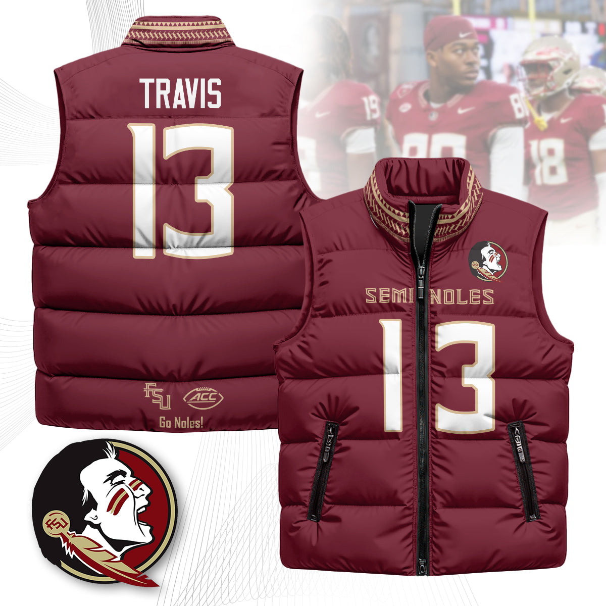 Florida State Seminoles Unisex Puffer Vest