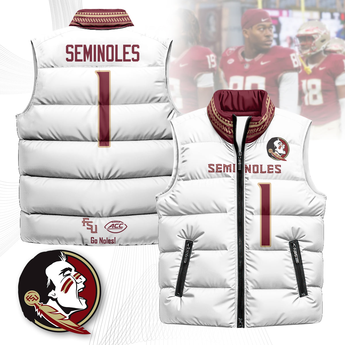 Florida State Seminoles Unisex Puffer Vest