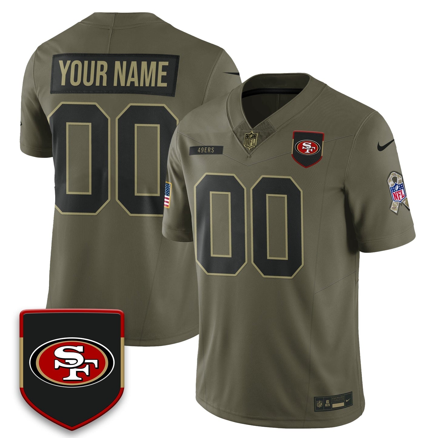 SF 2025 Salute to Service Limited Custom Jersey - All Stitched