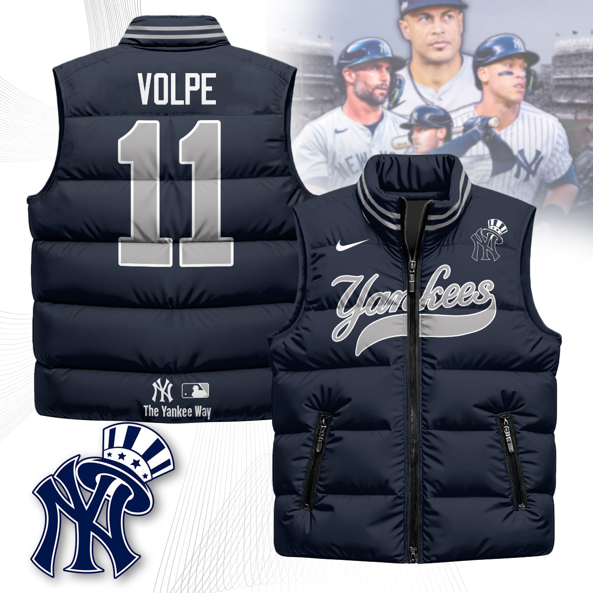 New York Yankees Unisex Puffer Vest