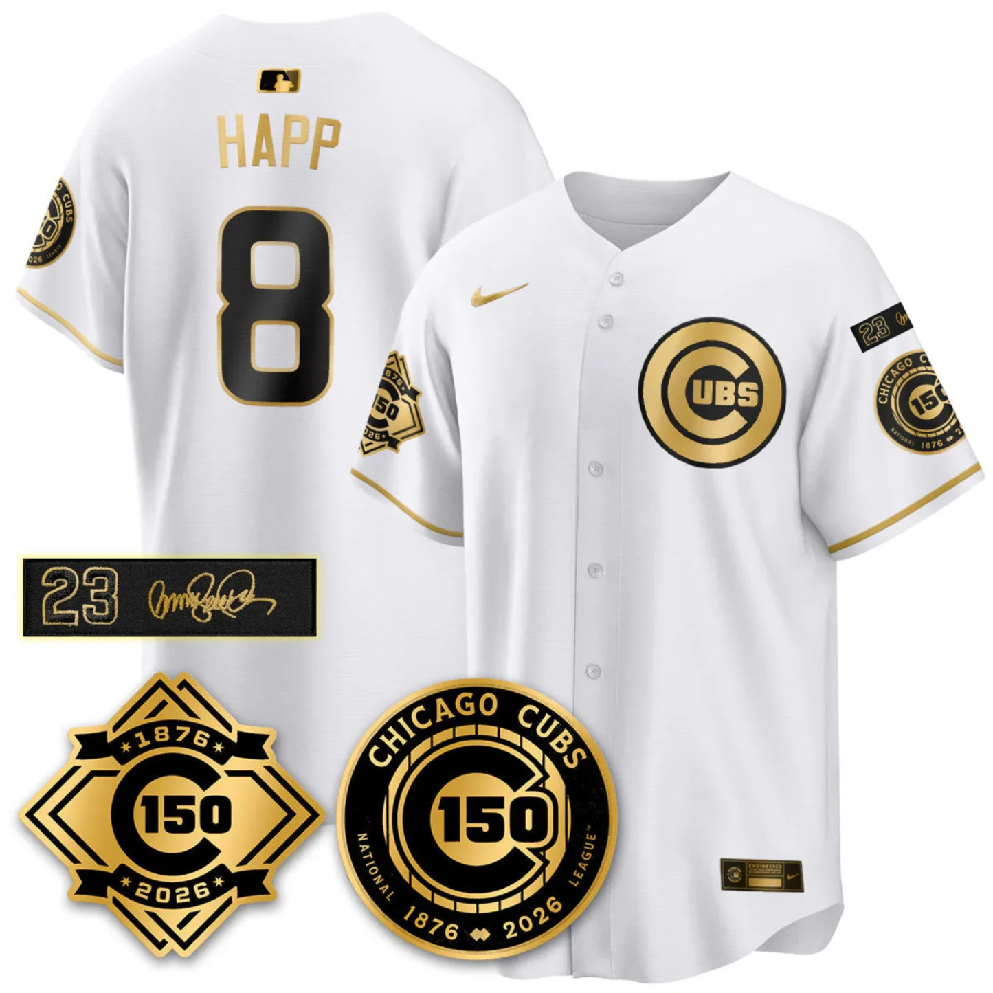 CHC Vapor Limited Gold Jersey - 150th Anniversary & Ryno Tribute Patch - All Stitched