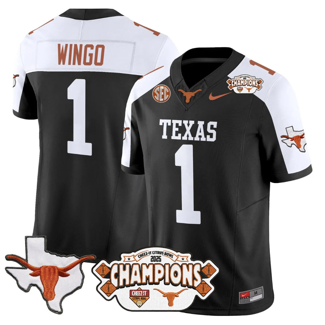 TEX 2025 State Map & Citrus Bowl Champions Patch Vapor Limited Jersey V1 - All Stitched