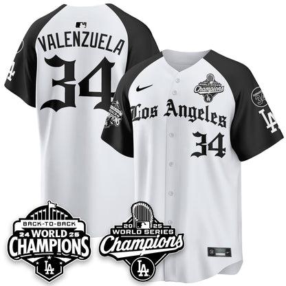 LAD 2025 World Series Champions Vapor Premier Limited Jersey - LA Gothic Edition - All Stitched