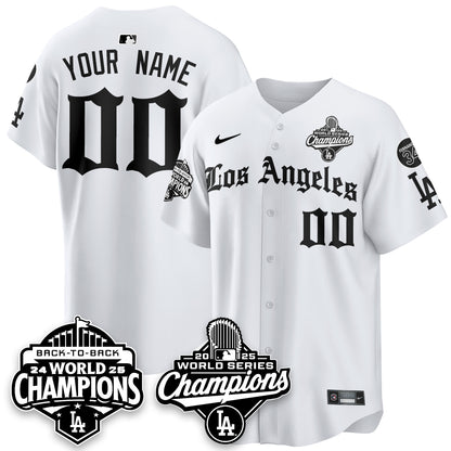 Custom LAD 2025 World Series Champions Vapor Premier Limited Jersey - LA Gothic Edition - All Stitched