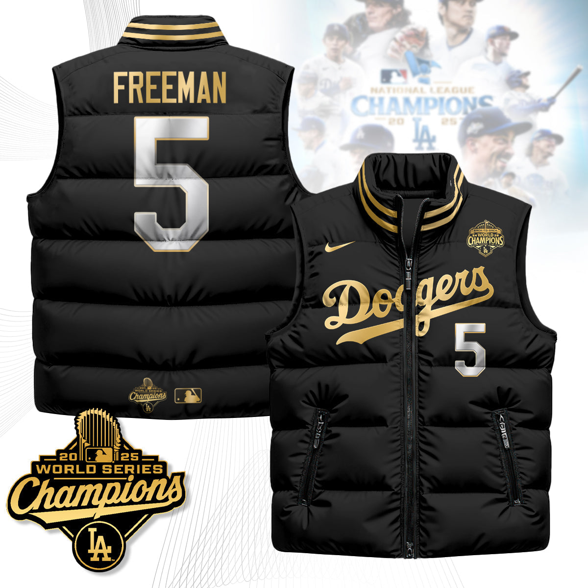 LAD 2025 Back To Back Champions Puffer Vest