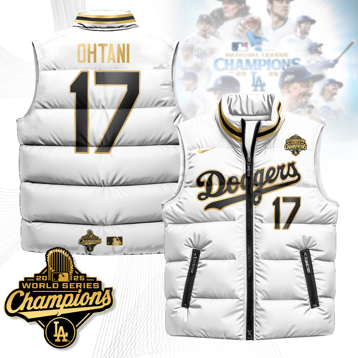 LAD 2025 Back To Back Champions Puffer Vest