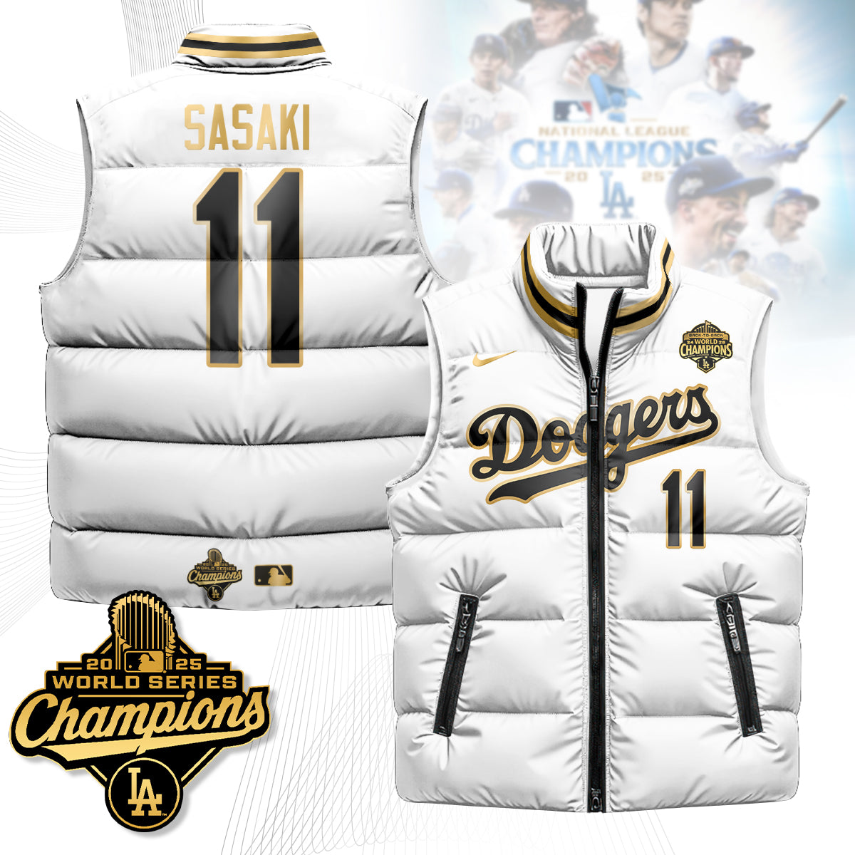 LAD 2025 Back To Back Champions Puffer Vest