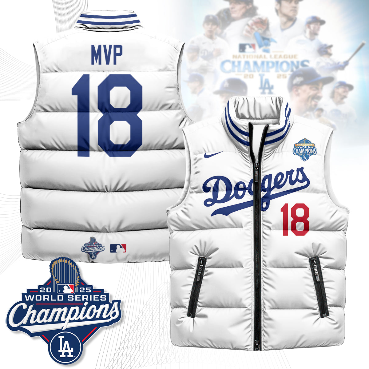 LAD 2025 Back To Back Champions Puffer Vest