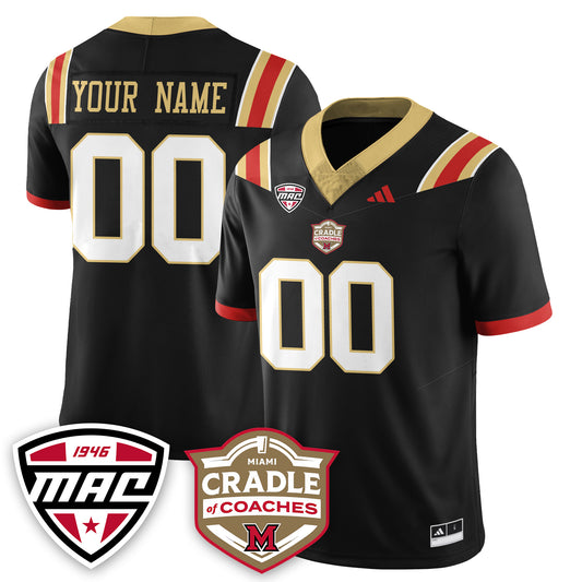 Custom Miami RedHawks Football "Cradle of Coaches" Vapor Limited Jersey - Stitched