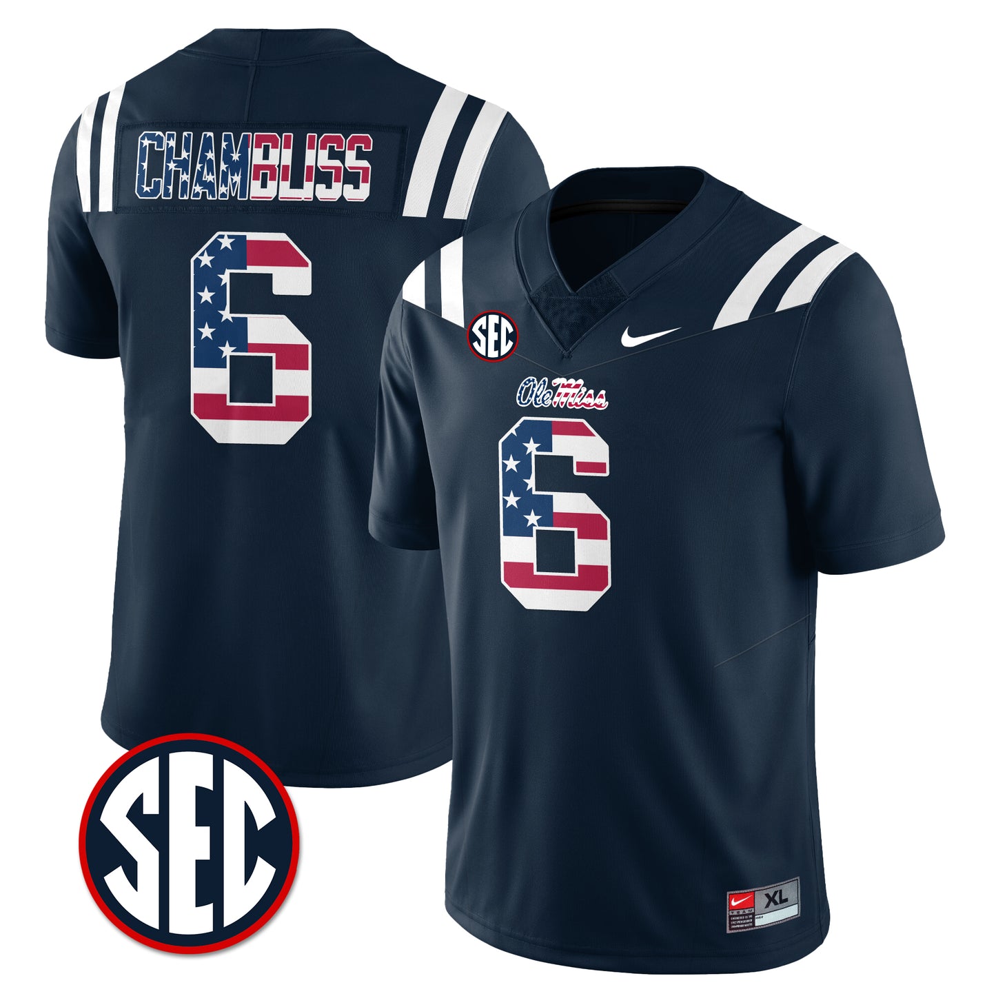 Ole Miss Rebels Football Military Appreciation Jersey - All Stitched