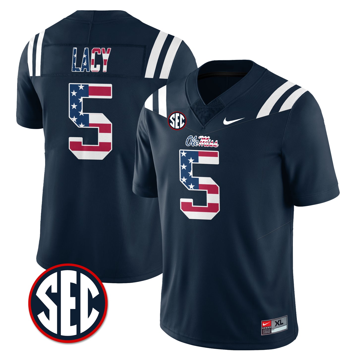 Ole Miss Rebels Football Military Appreciation Jersey - All Stitched