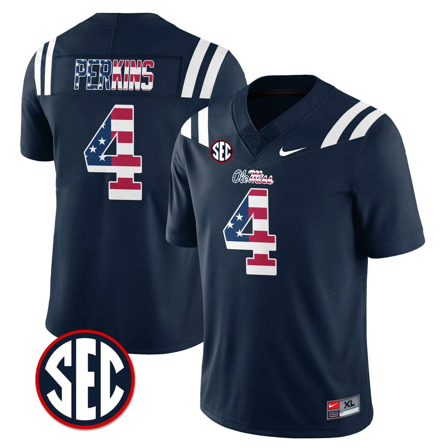 Ole Miss Rebels Football Military Appreciation Jersey - All Stitched