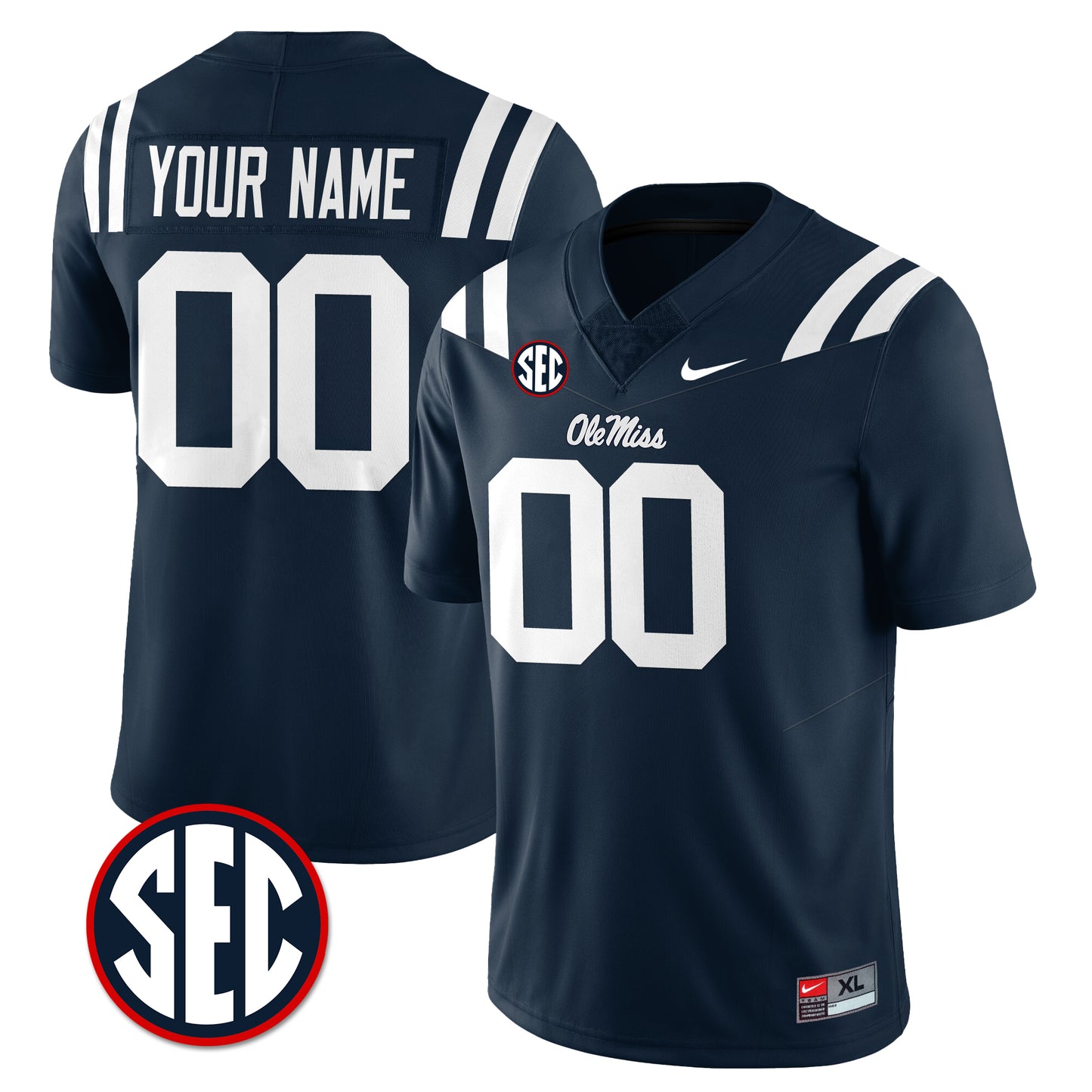 Ole Miss Rebels Football Military Appreciation Custom Jersey - All Stitched