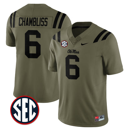 Ole Miss Rebels Football Military Appreciation Jersey - All Stitched