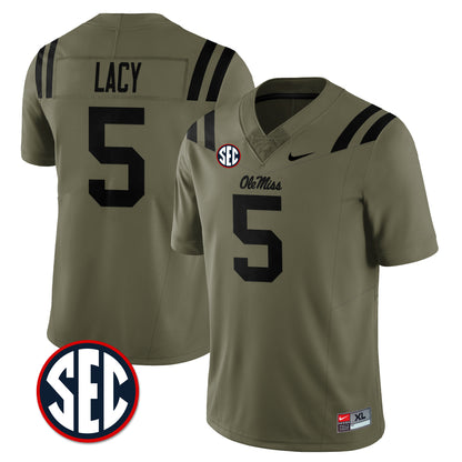 Ole Miss Rebels Football Military Appreciation Jersey - All Stitched
