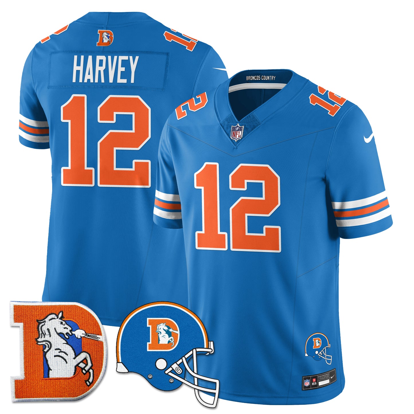 DEN Throwback Vapor Limited Jersey - All Stitched