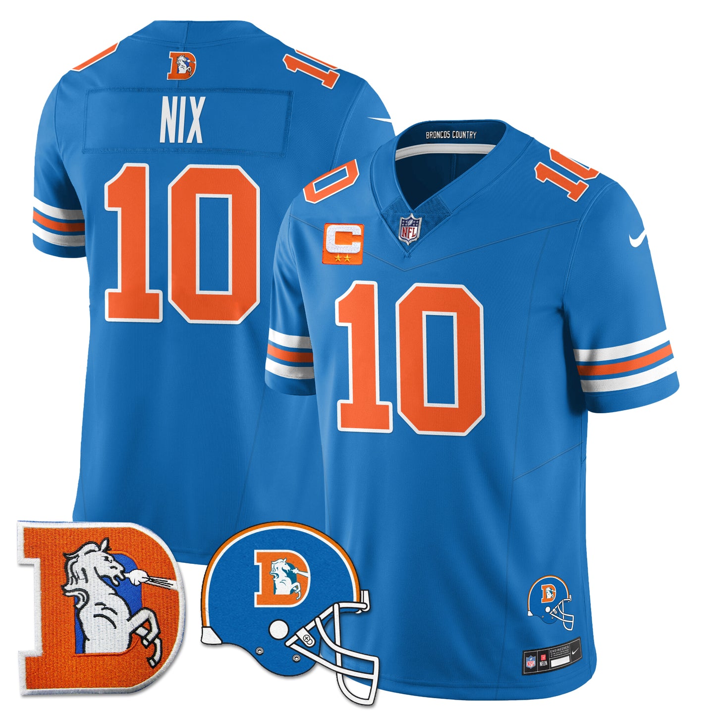 DEN Throwback Vapor Limited Jersey - All Stitched