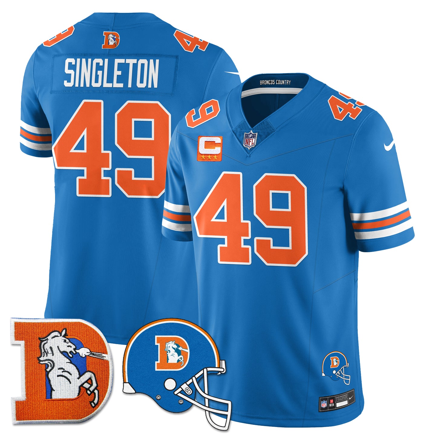 DEN Throwback Vapor Limited Jersey - All Stitched