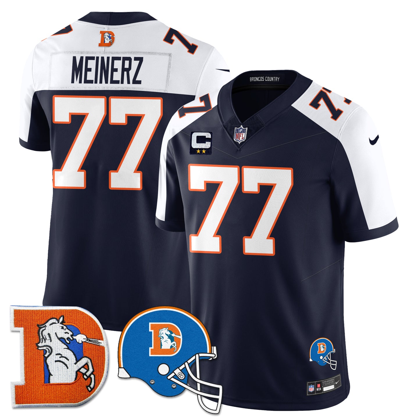DEN Throwback Vapor Limited Jersey - All Stitched