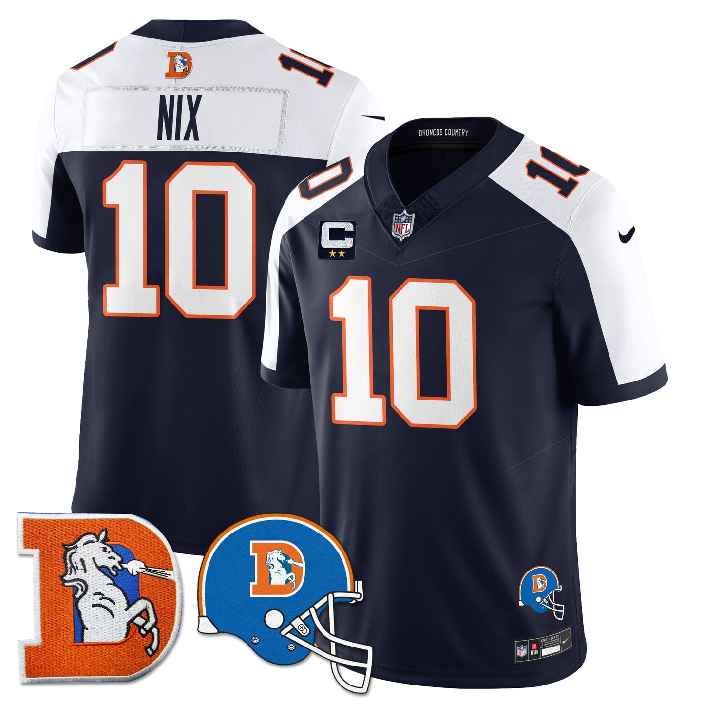 DEN Throwback Vapor Limited Jersey - All Stitched