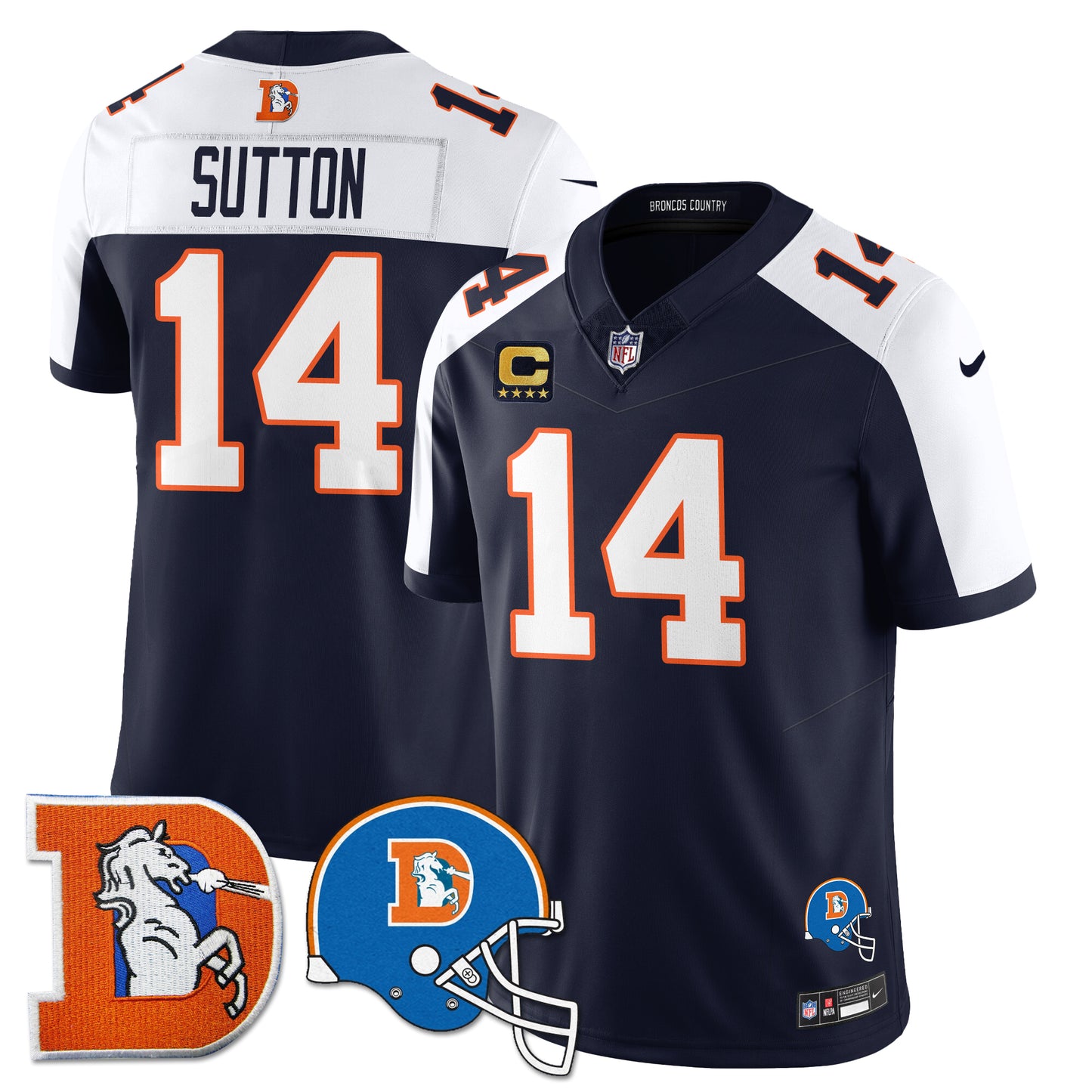 DEN Throwback Vapor Limited Jersey - All Stitched