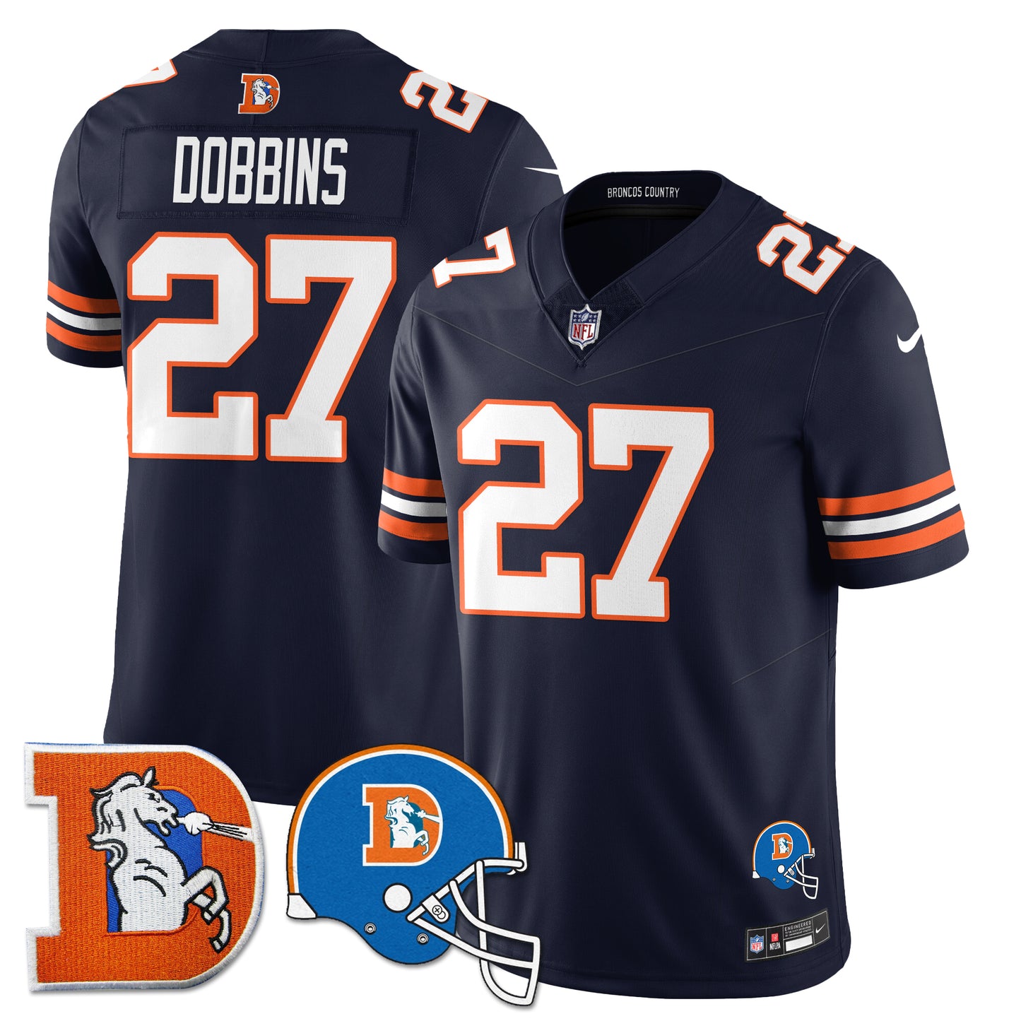 DEN Throwback Vapor Limited Jersey - All Stitched