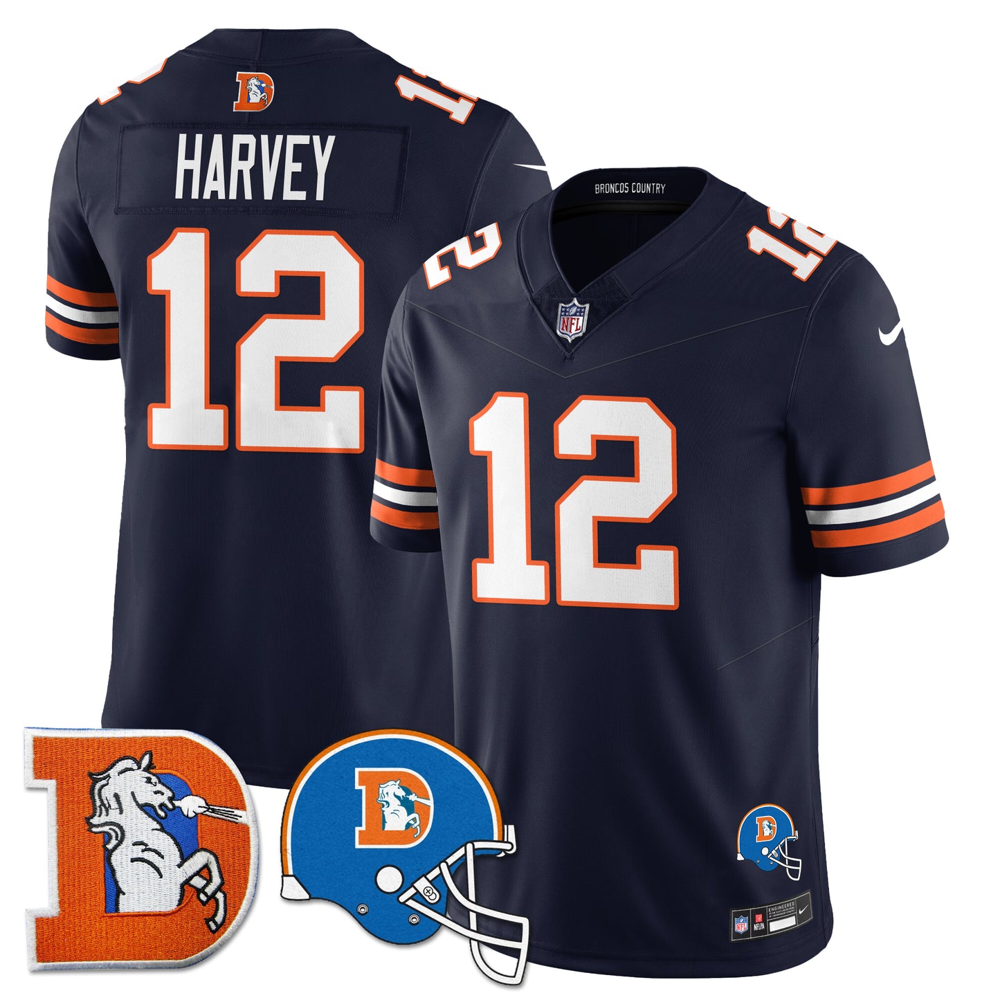 DEN Throwback Vapor Limited Jersey - All Stitched