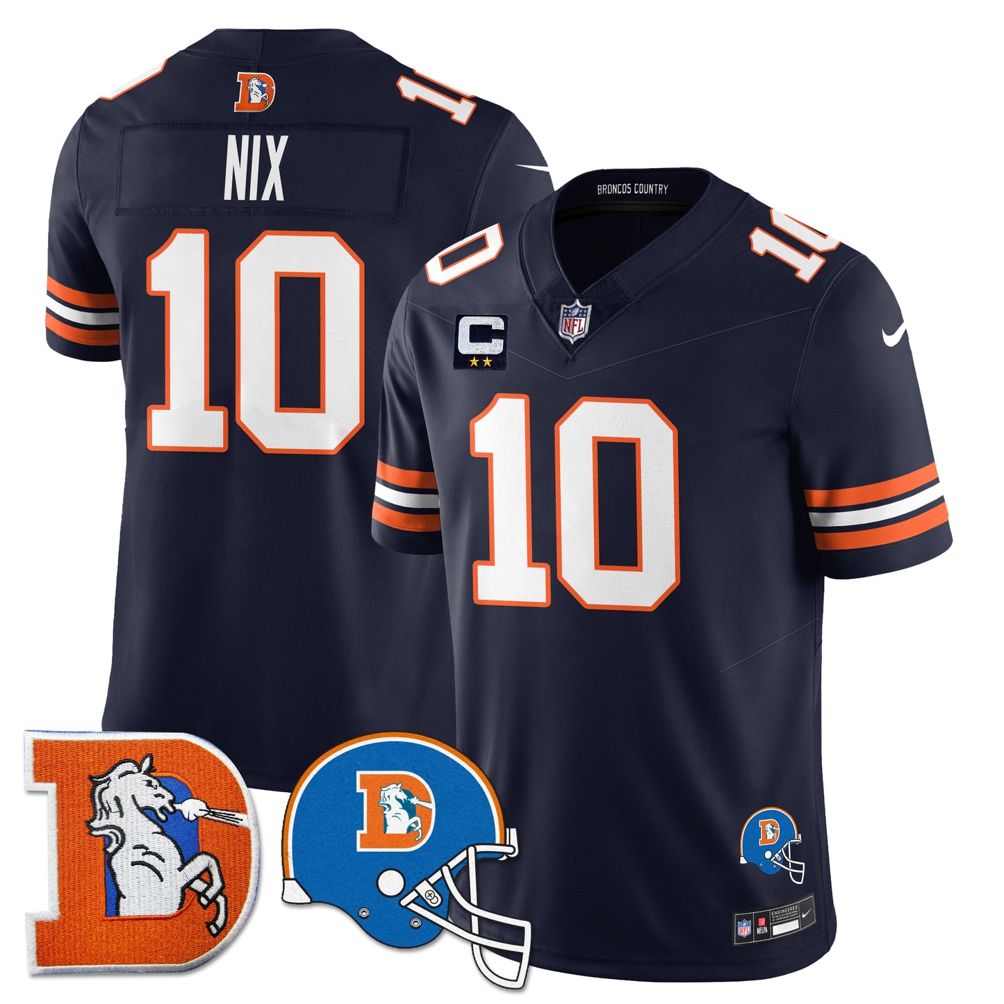 DEN Throwback Vapor Limited Jersey - All Stitched