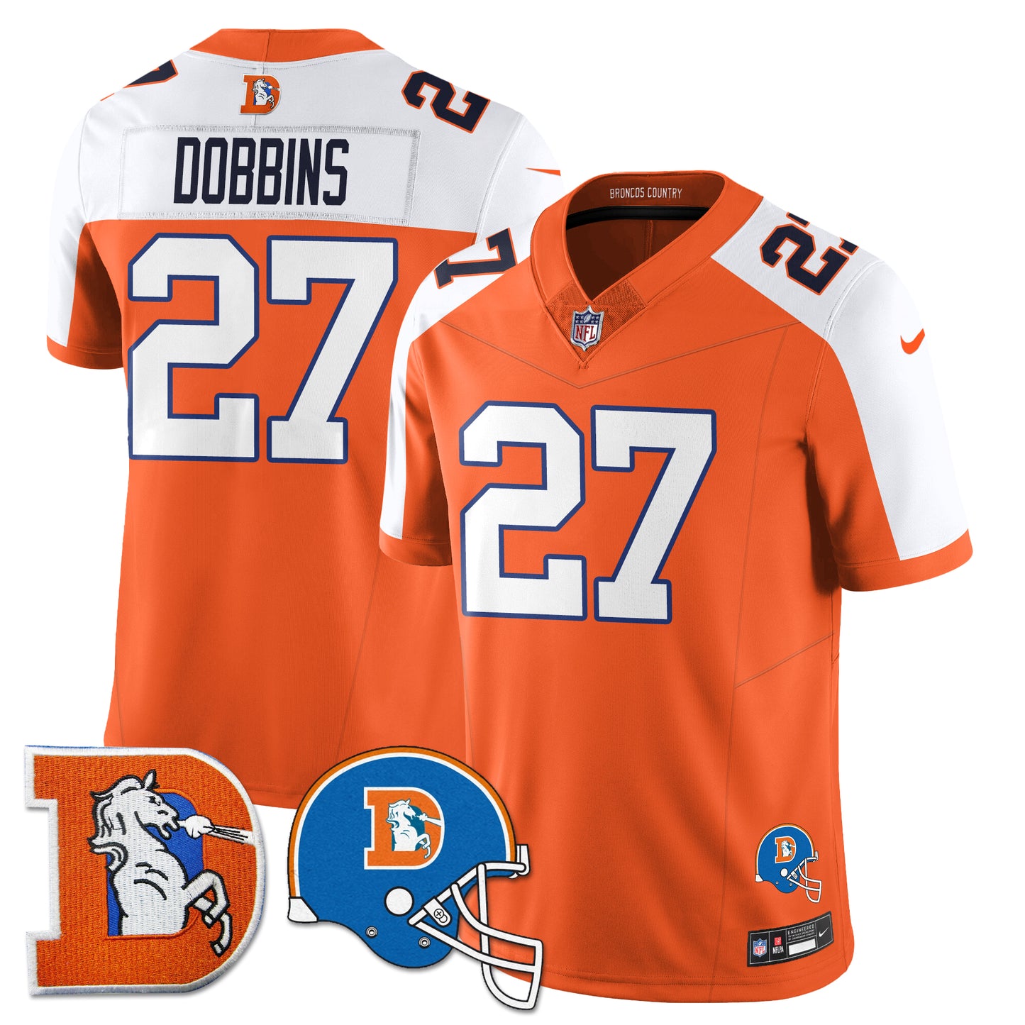 DEN Throwback Vapor Limited Jersey - All Stitched
