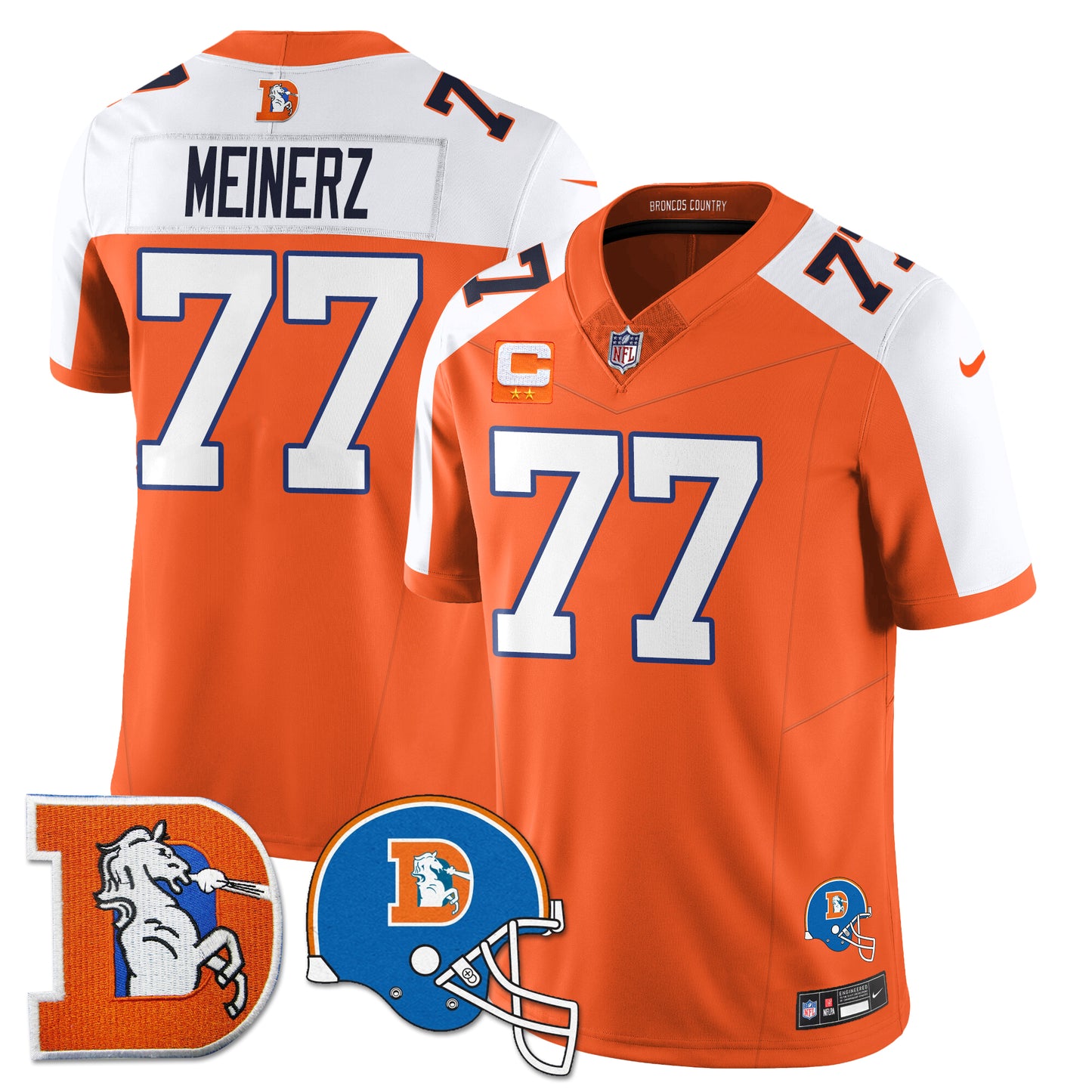 DEN Throwback Vapor Limited Jersey - All Stitched