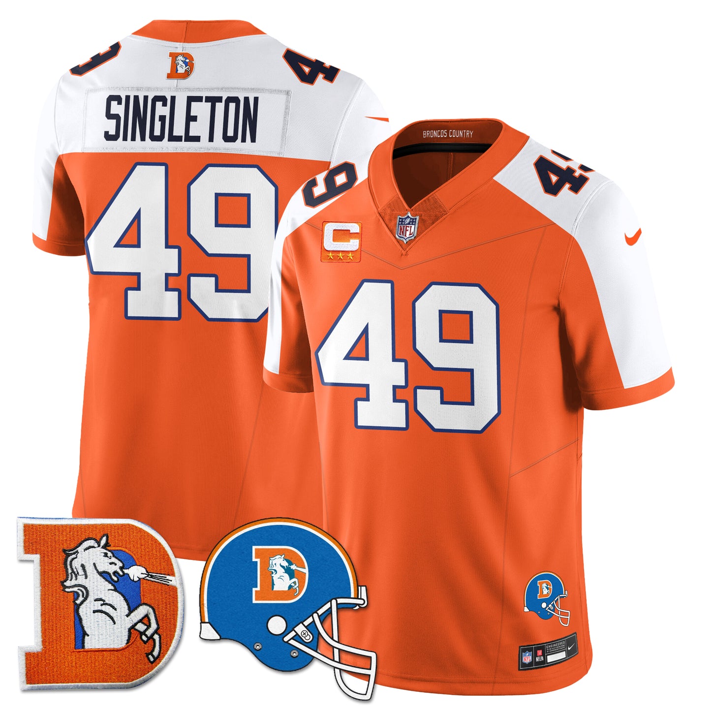 DEN Throwback Vapor Limited Jersey - All Stitched