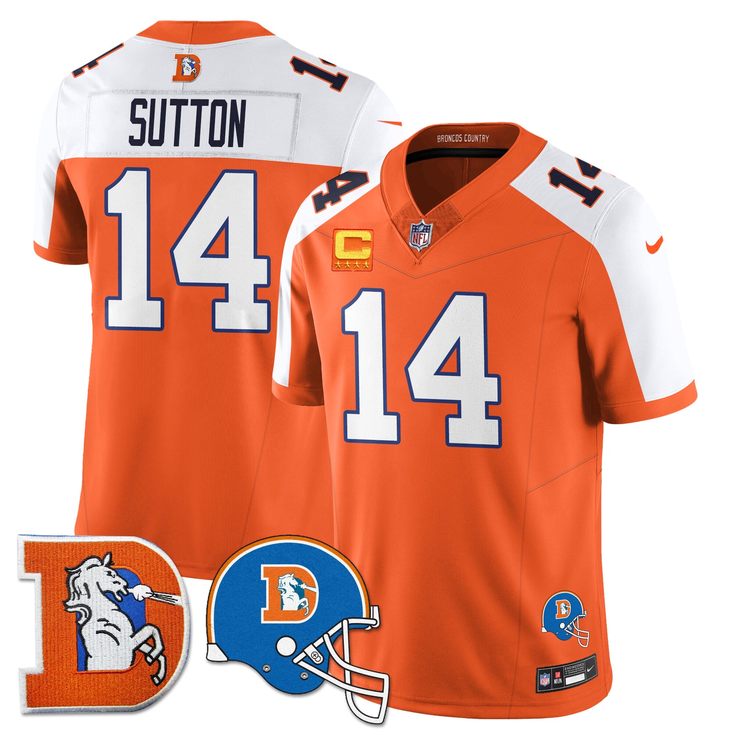 DEN Throwback Vapor Limited Jersey - All Stitched
