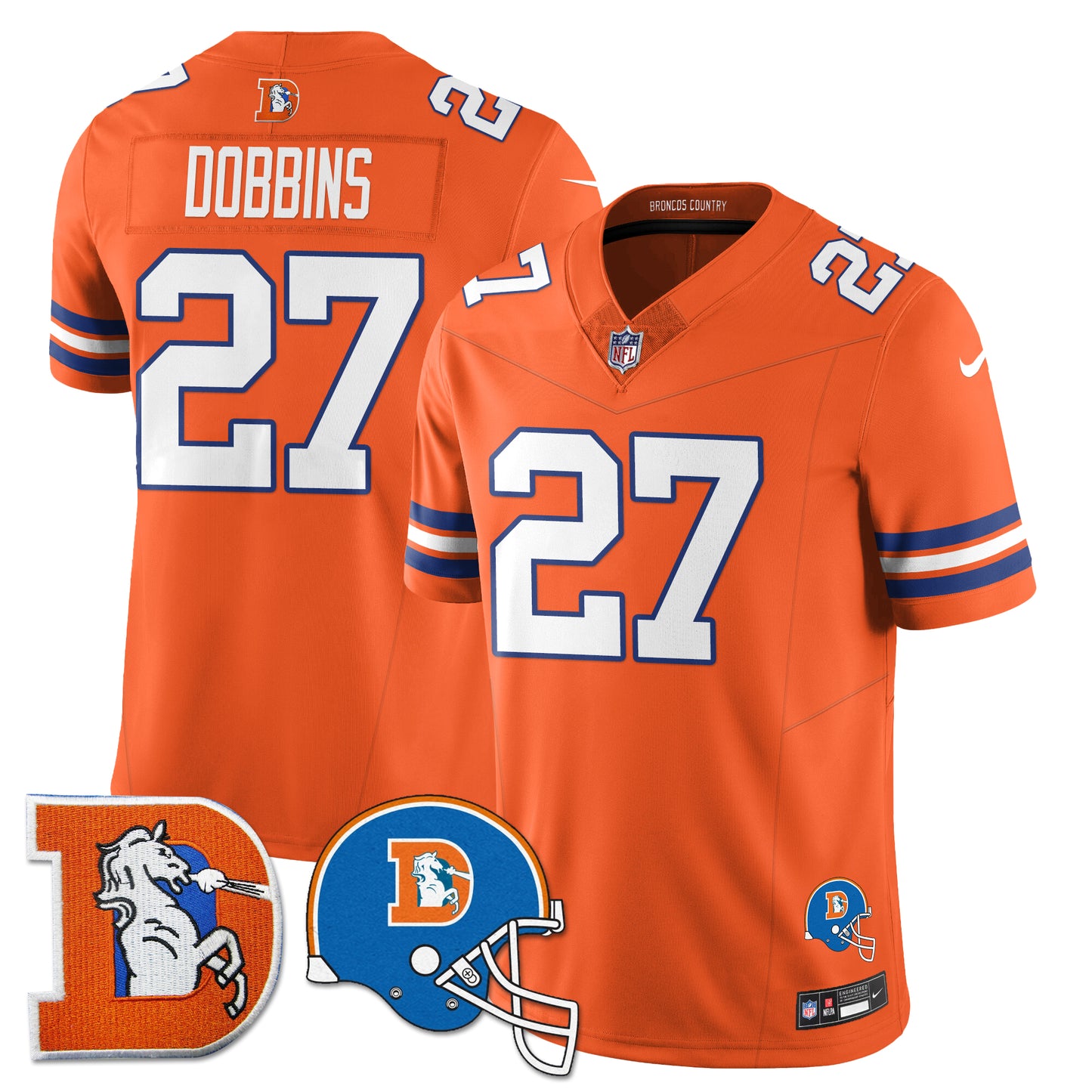 DEN Throwback Vapor Limited Jersey - All Stitched