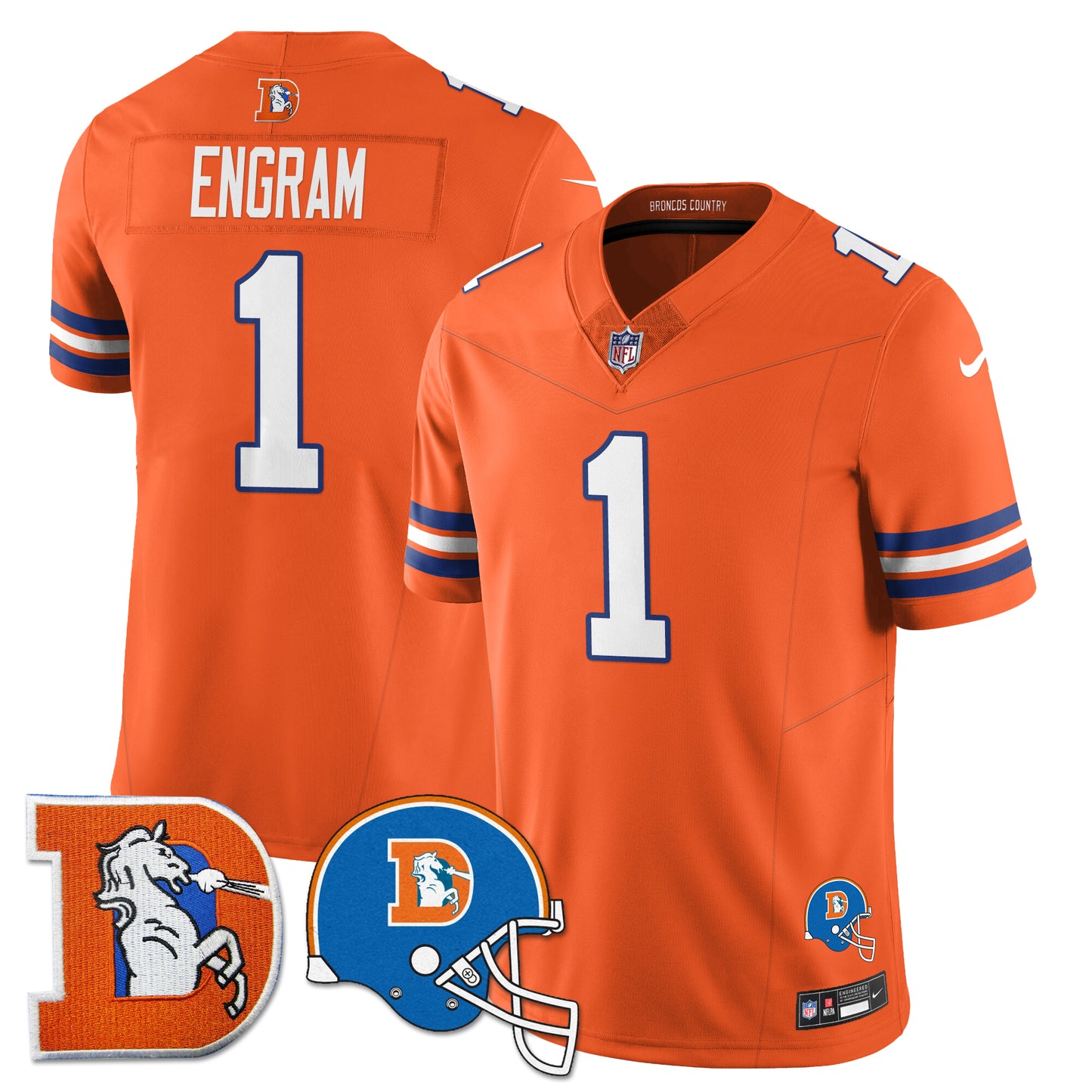 DEN Throwback Vapor Limited Jersey - All Stitched