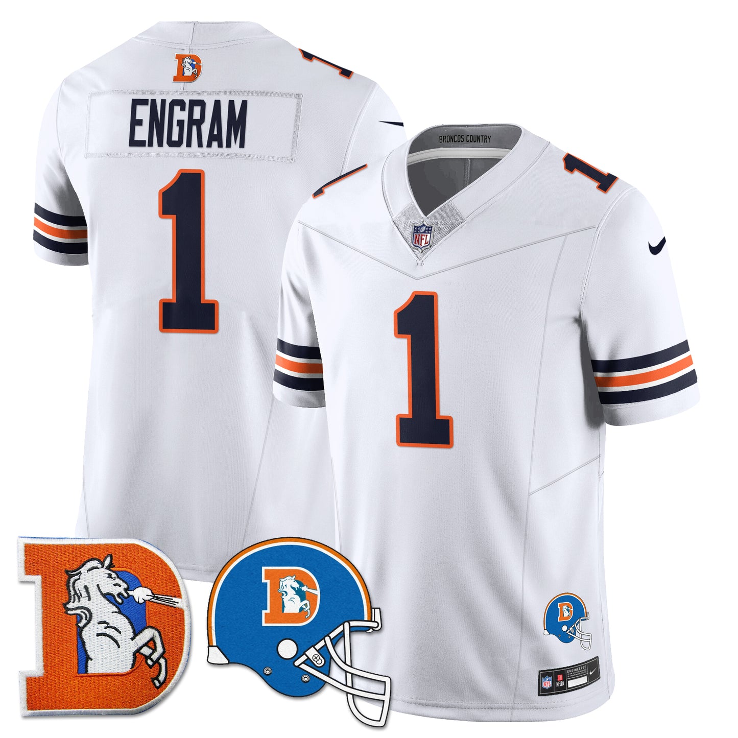 DEN Throwback Vapor Limited Jersey - All Stitched