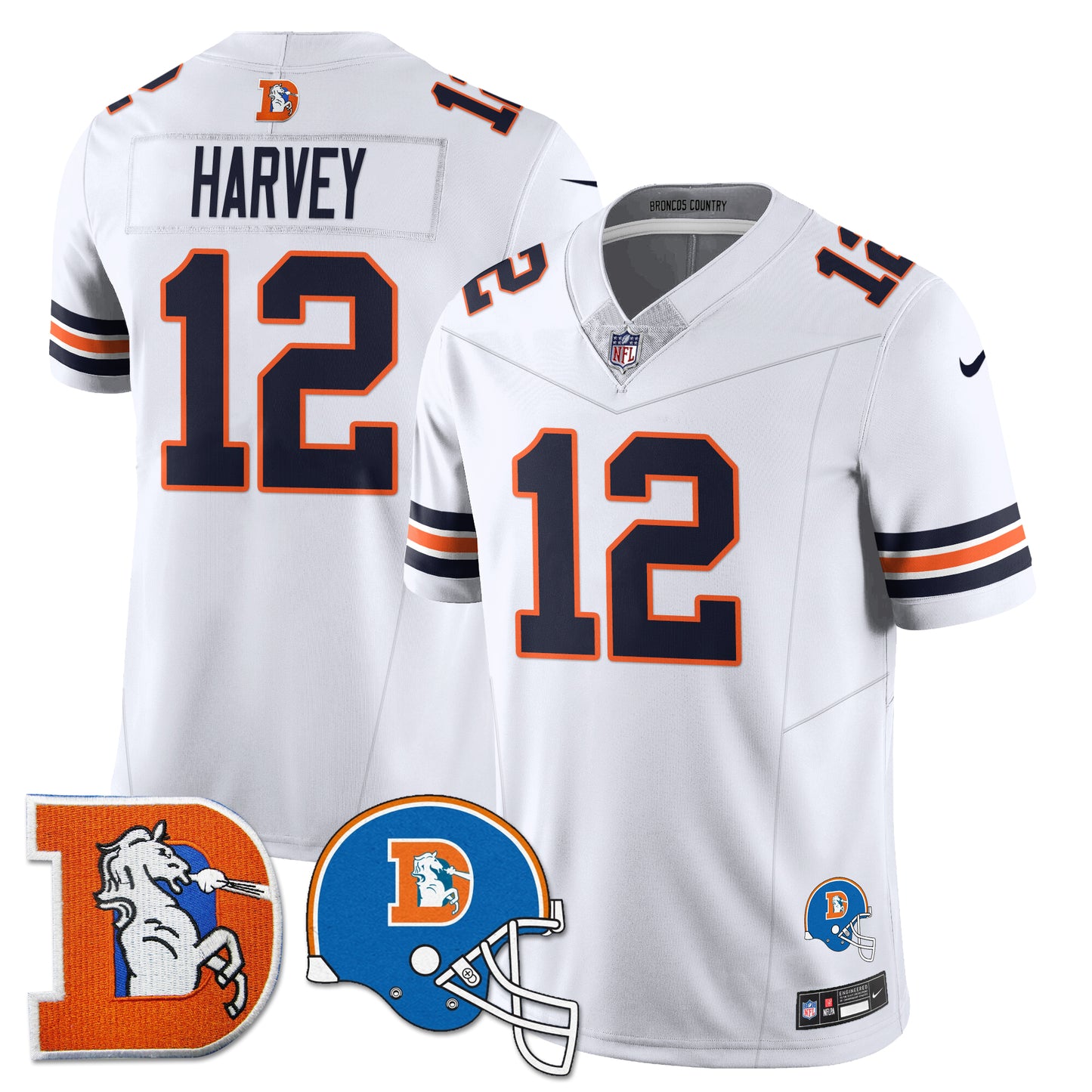 DEN Throwback Vapor Limited Jersey - All Stitched