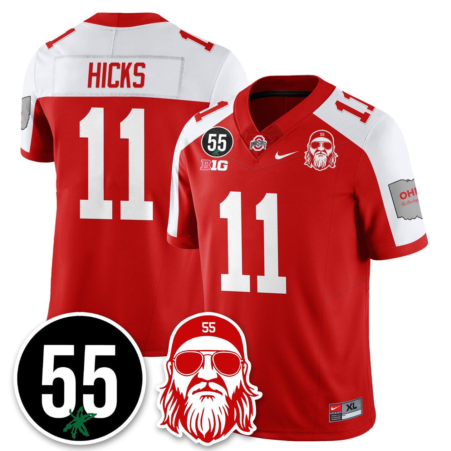 OSU Vapor Limited Jersey - Nick Mangold Patch - All Stitched