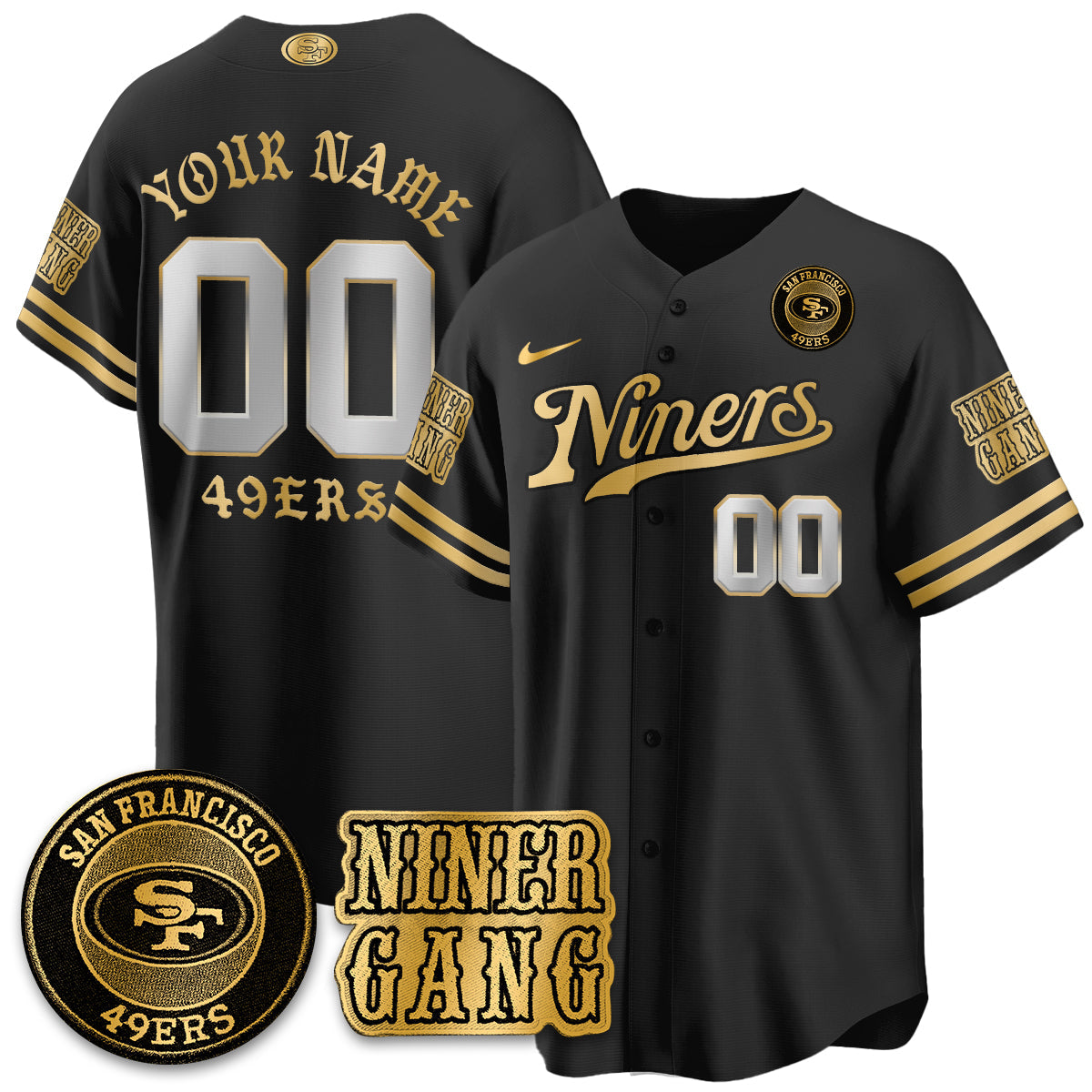 SF Born x Raised Baseball Custom Jersey - All Stitched