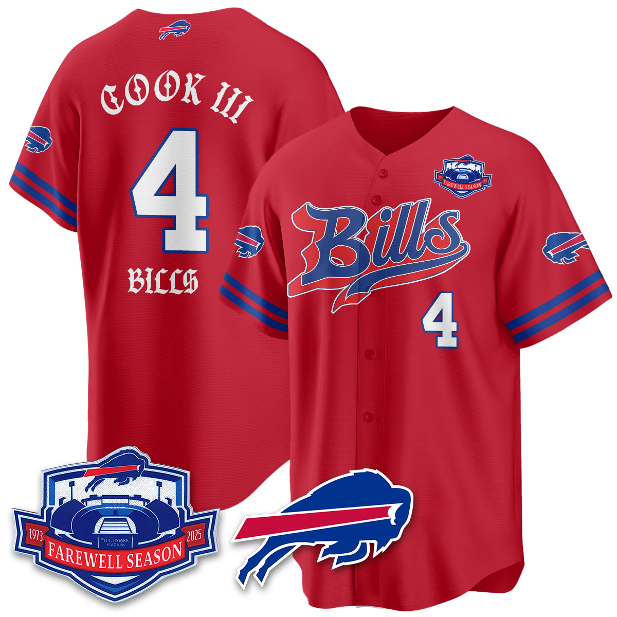 BUF Born x Raised Baseball Jersey - All Stitched