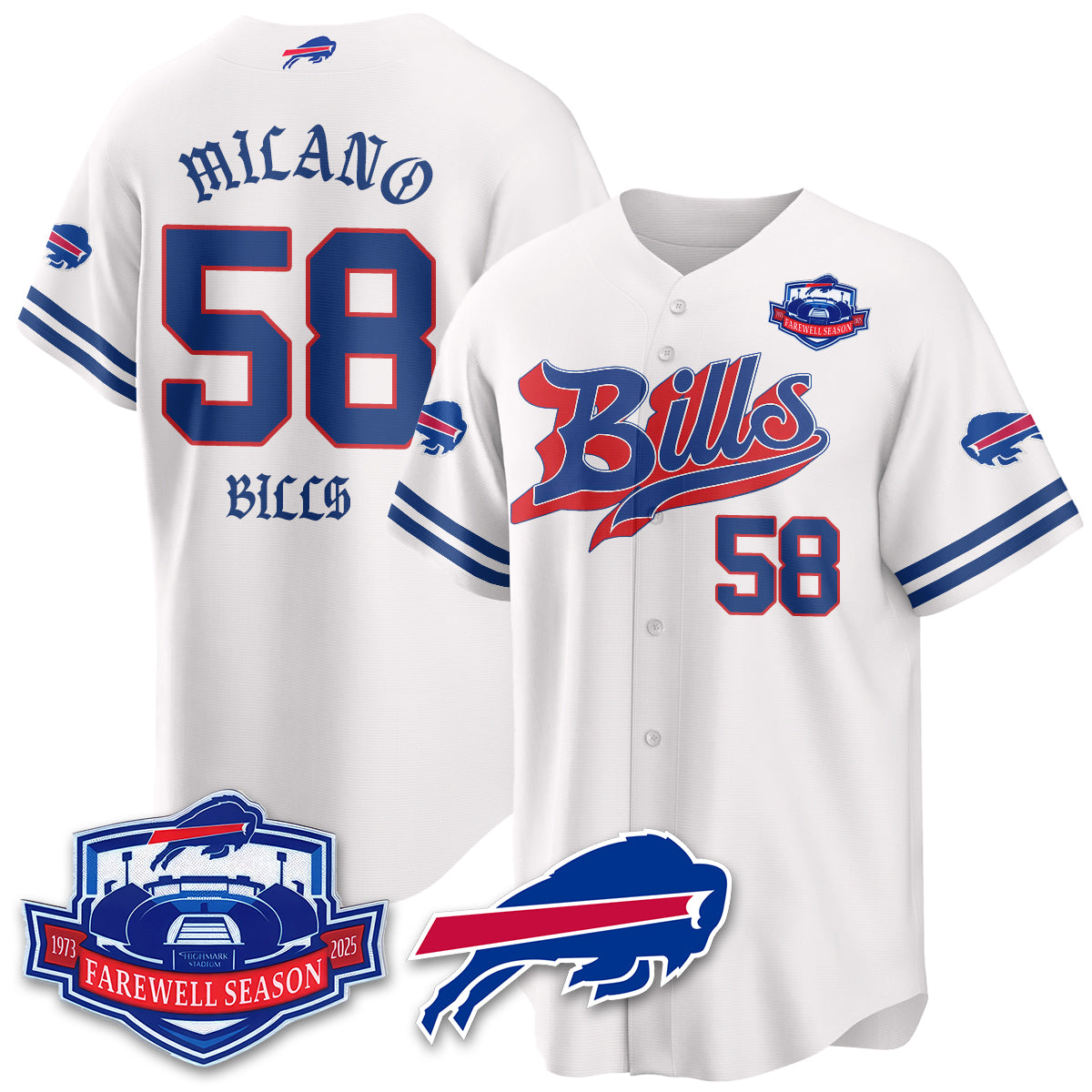 BUF Born x Raised Baseball Jersey - All Stitched