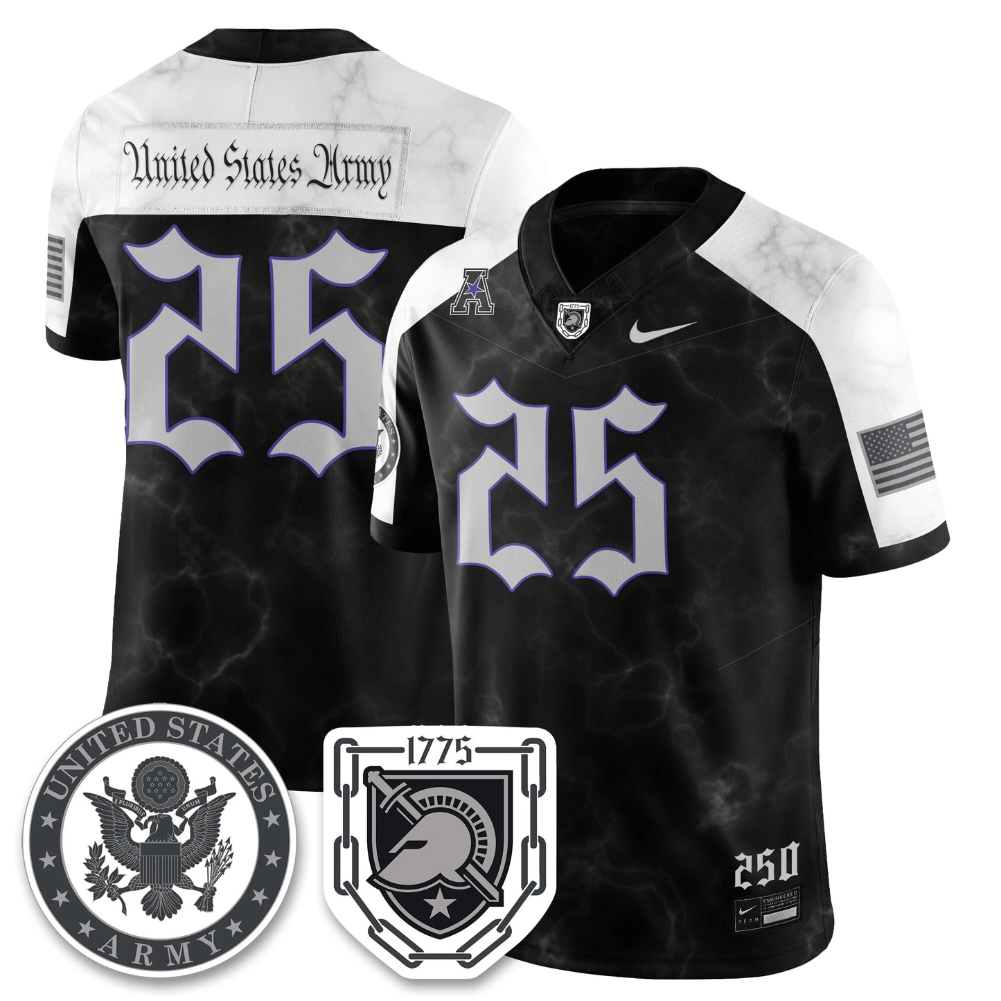 Army Black Knights Vapor Limited Jersey - 250 Years of Service and Sacrifice - All Stitched