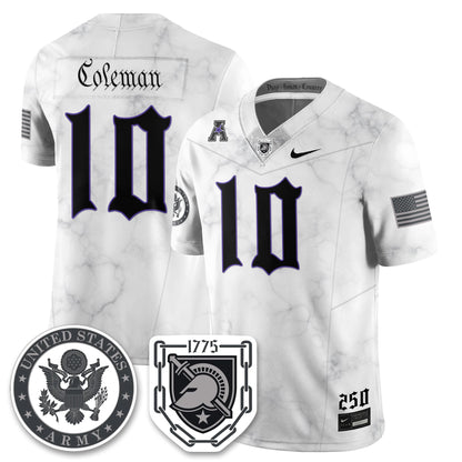 Army Black Knights Vapor Limited Jersey - 250 Years of Service and Sacrifice - All Stitched