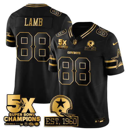 DAL 5-Time Champions Patch Limited Gold Edition - Stitched (2)
