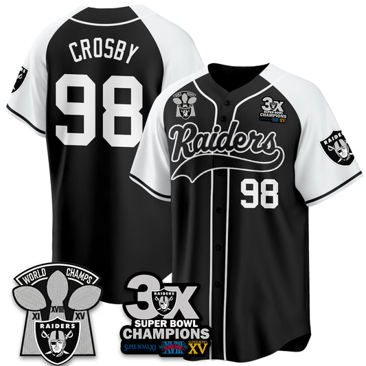 LVR 3-Time Champions Patch Limited Baseball Jersey - Stitched