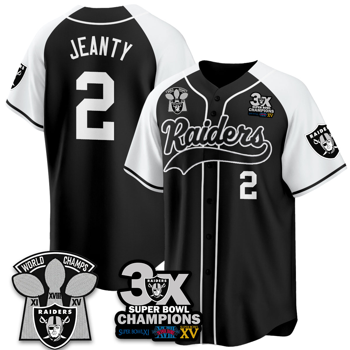 LVR 3-Time Champions Patch Limited Baseball Jersey - All Stitched