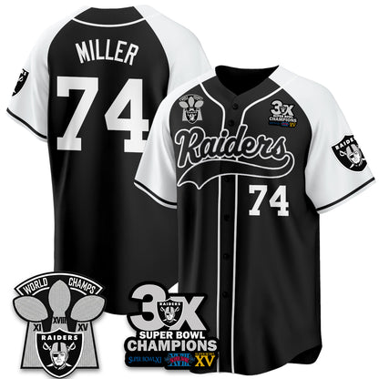 LVR 3-Time Champions Patch Limited Baseball Jersey - All Stitched