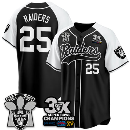 LVR 3-Time Champions Patch Limited Baseball Jersey - All Stitched