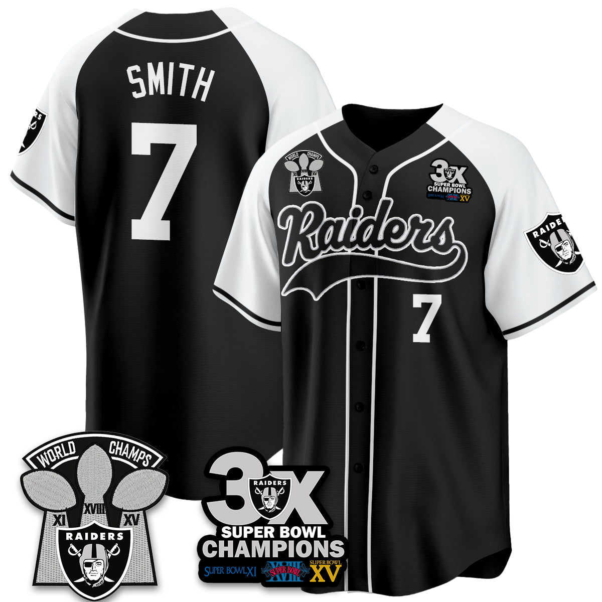 LVR 3-Time Champions Patch Limited Baseball Jersey - All Stitched