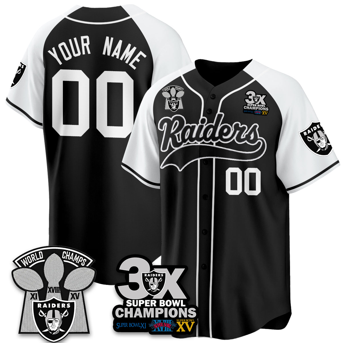 LVR 3-Time Champions Patch Limited Baseball Jersey - All Stitched
